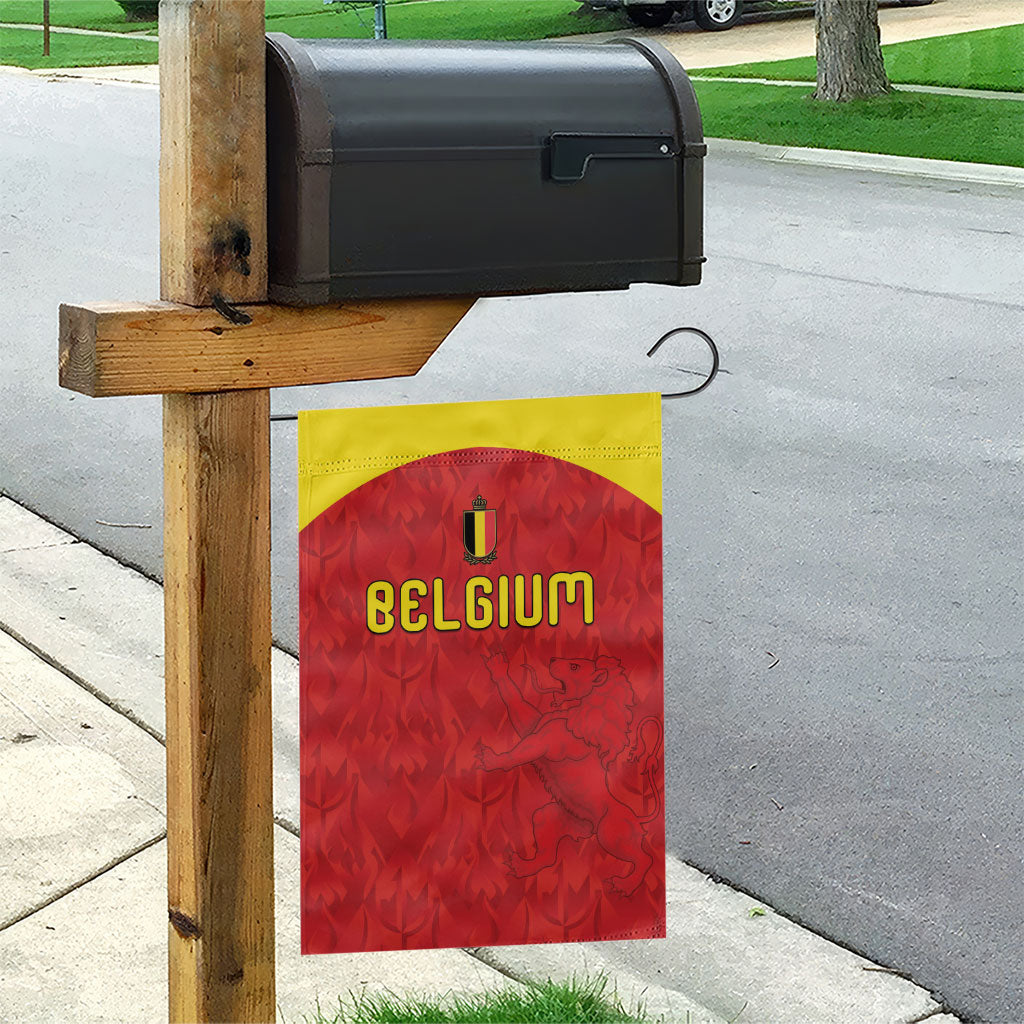Belgium Football 2026 Garden Flag Belgian Lion Sporty Style