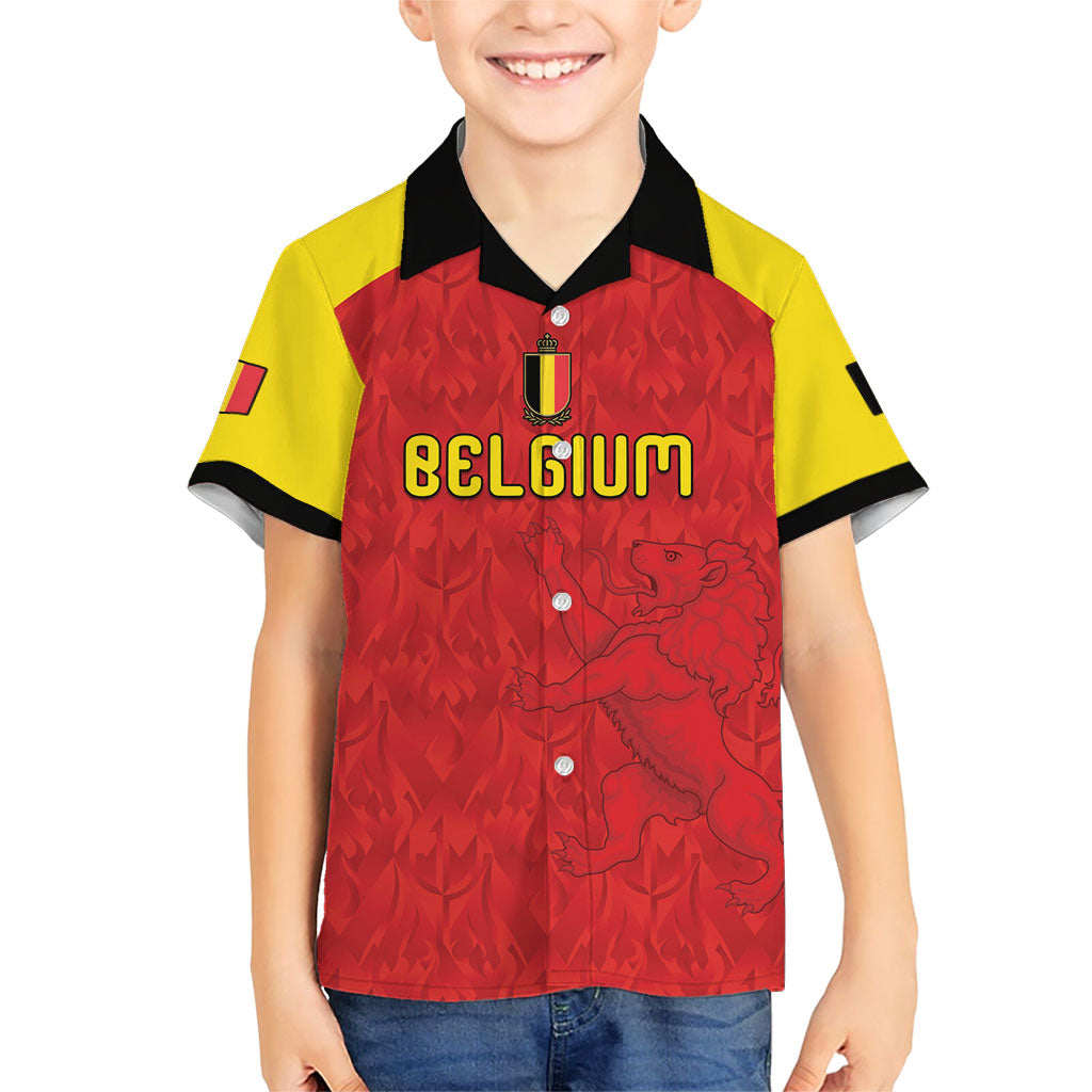 Custom Belgium Football 2026 Hawaiian Shirt Belgian Lion Sporty Style