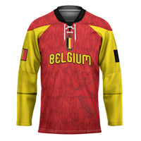 Custom Belgium Football 2026 Hockey Jersey Belgian Lion Sporty Style