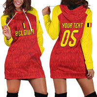 Custom Belgium Football 2026 Hoodie Dress Belgian Lion Sporty Style