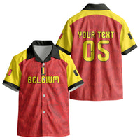 Custom Belgium Football 2026 Kid Hawaiian Shirt Belgian Lion Sporty Style LT05