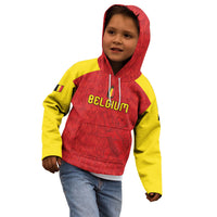 Custom Belgium Football 2026 Kid Hoodie Belgian Lion Sporty Style
