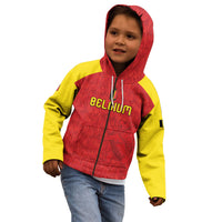 Custom Belgium Football 2026 Kid Hoodie Belgian Lion Sporty Style