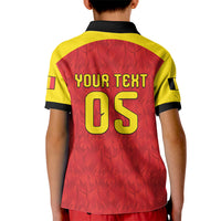 Custom Belgium Football 2026 Kid Polo Shirt Belgian Lion Sporty Style