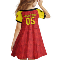 Custom Belgium Football 2026 Kid Short Sleeve Dress Belgian Lion Sporty Style