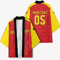 Custom Belgium Football 2026 Kimono Belgian Lion Sporty Style