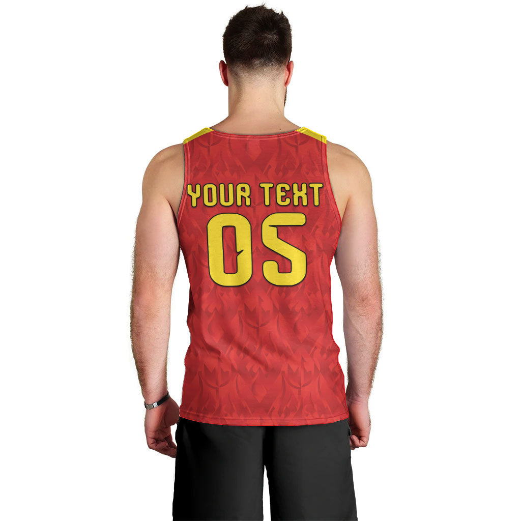 Custom Belgium Football 2026 Men Tank Top Belgian Lion Sporty Style
