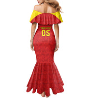 Custom Belgium Football 2026 Mermaid Dress Belgian Lion Sporty Style