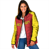 Custom Belgium Football 2026 Padded Jacket Belgian Lion Sporty Style
