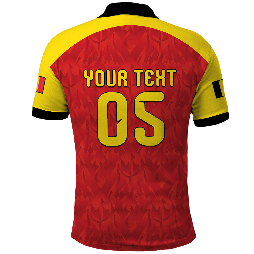Custom Belgium Football 2026 Polo Shirt Belgian Lion Sporty Style