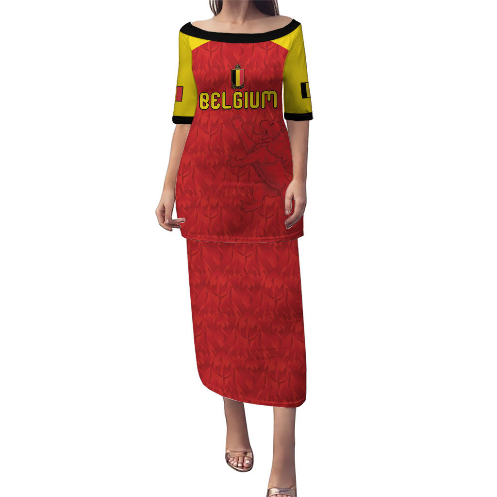 Custom Belgium Football 2026 Puletasi Belgian Lion Sporty Style
