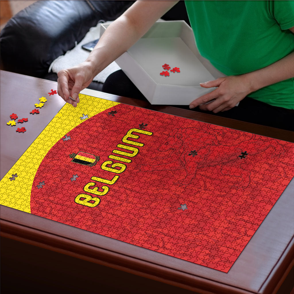 Belgium Football 2026 Puzzle Belgian Lion Sporty Style