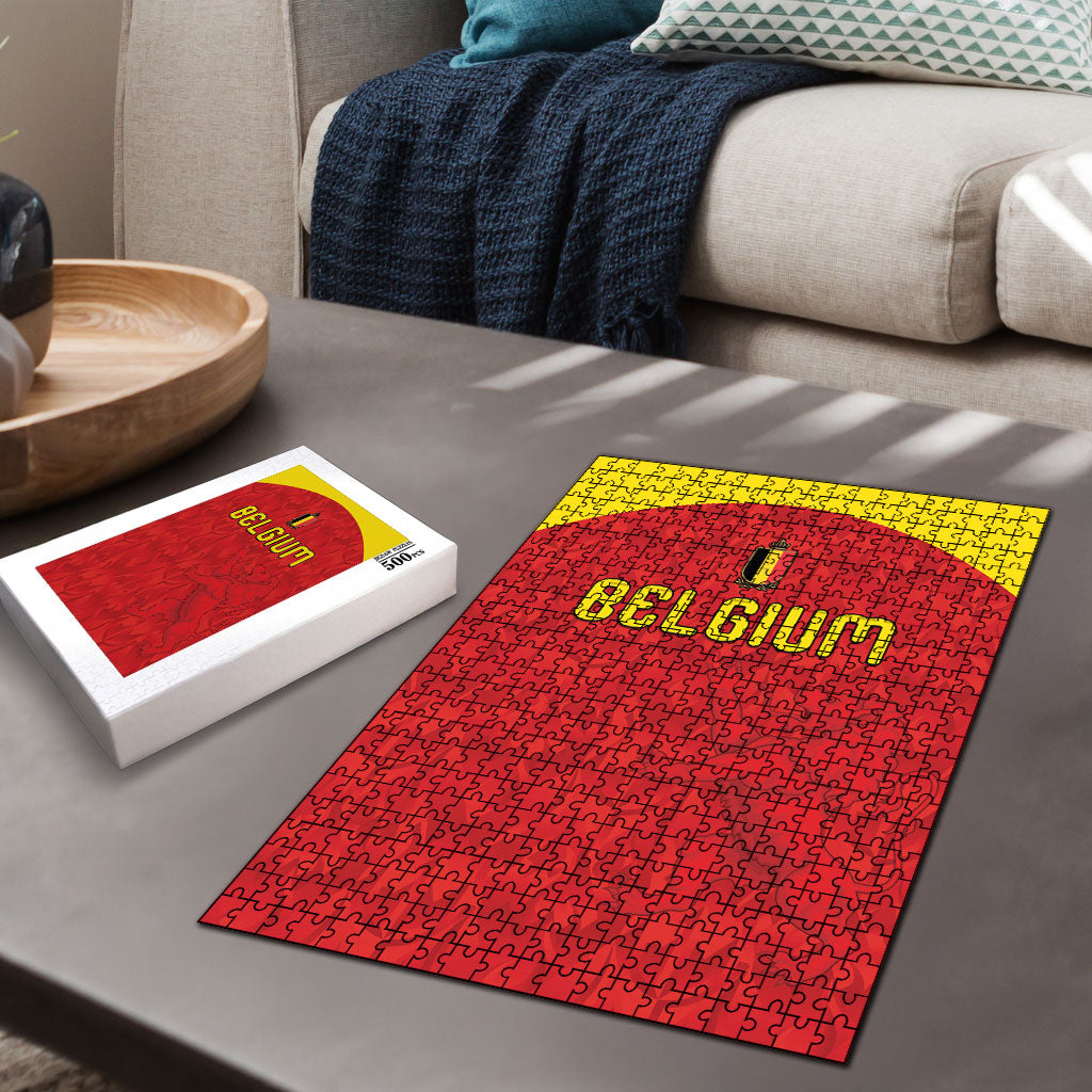 Belgium Football 2026 Puzzle Belgian Lion Sporty Style