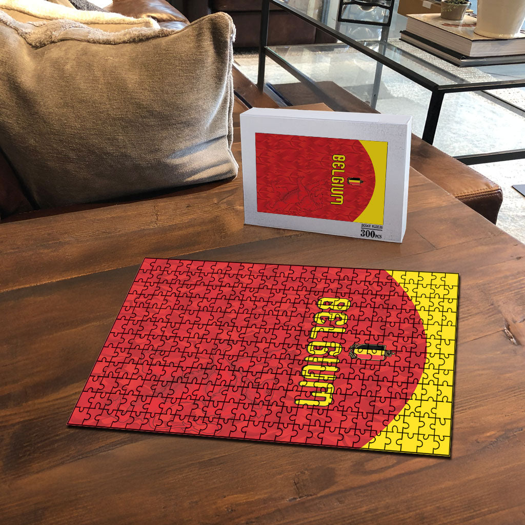 Belgium Football 2026 Puzzle Belgian Lion Sporty Style
