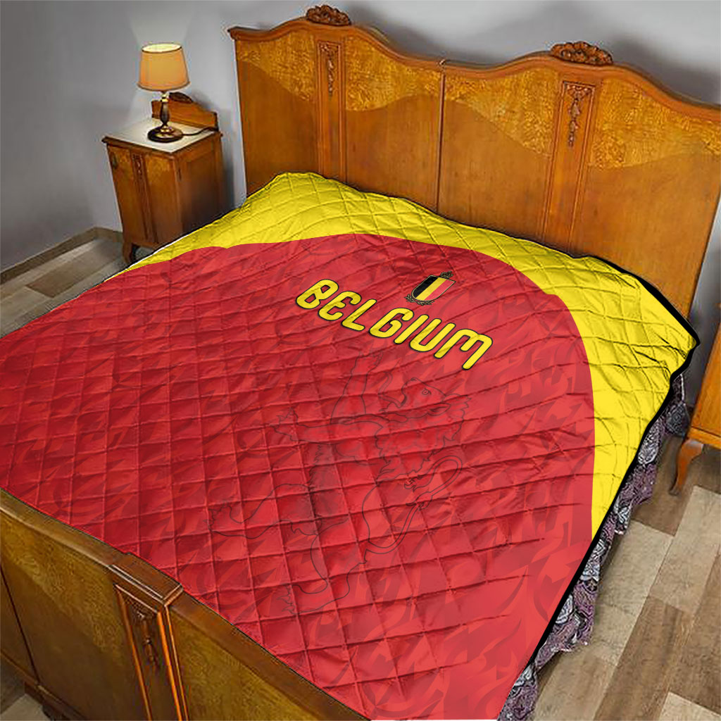 Belgium Football 2026 Quilt Belgian Lion Sporty Style
