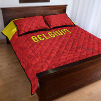 Belgium Football 2026 Quilt Bed Set Belgian Lion Sporty Style