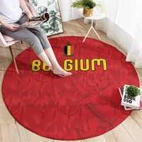 Belgium Football 2026 Round Carpet Belgian Lion Sporty Style