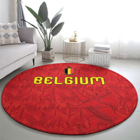 Belgium Football 2026 Round Carpet Belgian Lion Sporty Style