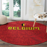 Belgium Football 2026 Round Carpet Belgian Lion Sporty Style