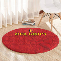 Belgium Football 2026 Round Carpet Belgian Lion Sporty Style