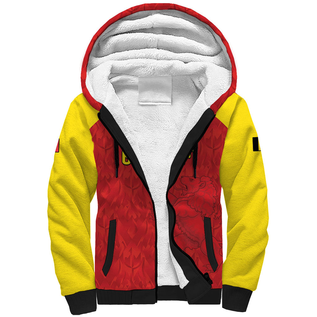 Custom Belgium Football 2026 Sherpa Hoodie Belgian Lion Sporty Style