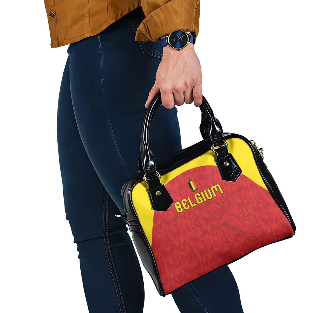 Belgium Football 2026 Shoulder Handbag Belgian Lion Sporty Style