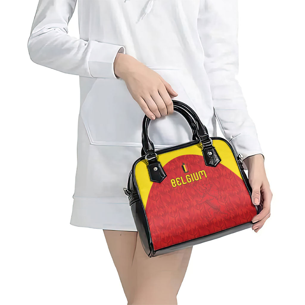 Belgium Football 2026 Shoulder Handbag Belgian Lion Sporty Style