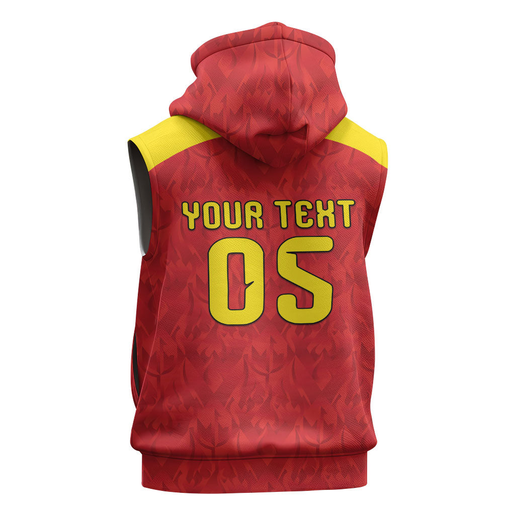 Custom Belgium Football 2026 Sleeveless Hoodie Belgian Lion Sporty Style