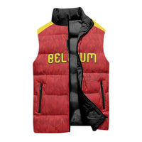 Custom Belgium Football 2026 Sleeveless Puffer Jacket Belgian Lion Sporty Style