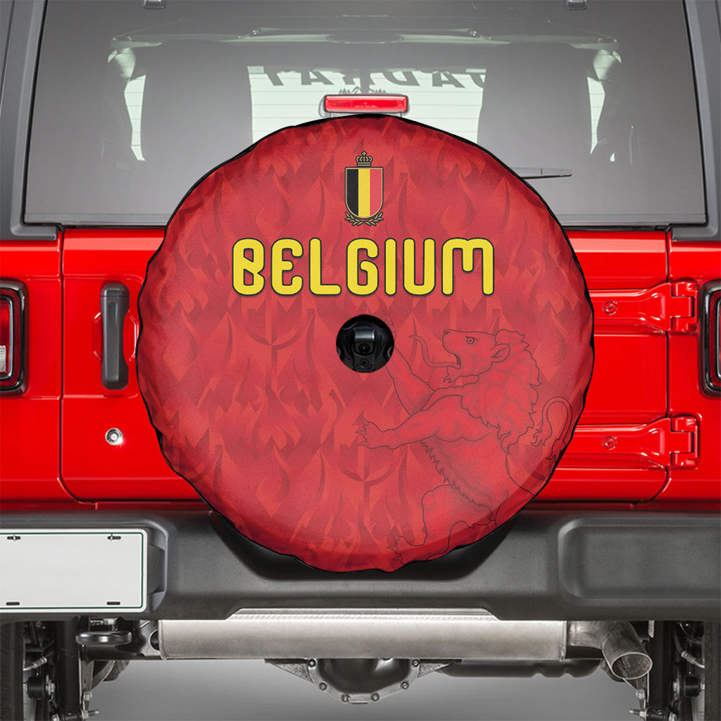 Belgium Football 2026 Spare Tire Cover Belgian Lion Sporty Style