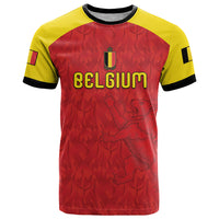 Custom Belgium Football 2026 T Shirt Belgian Lion Sporty Style