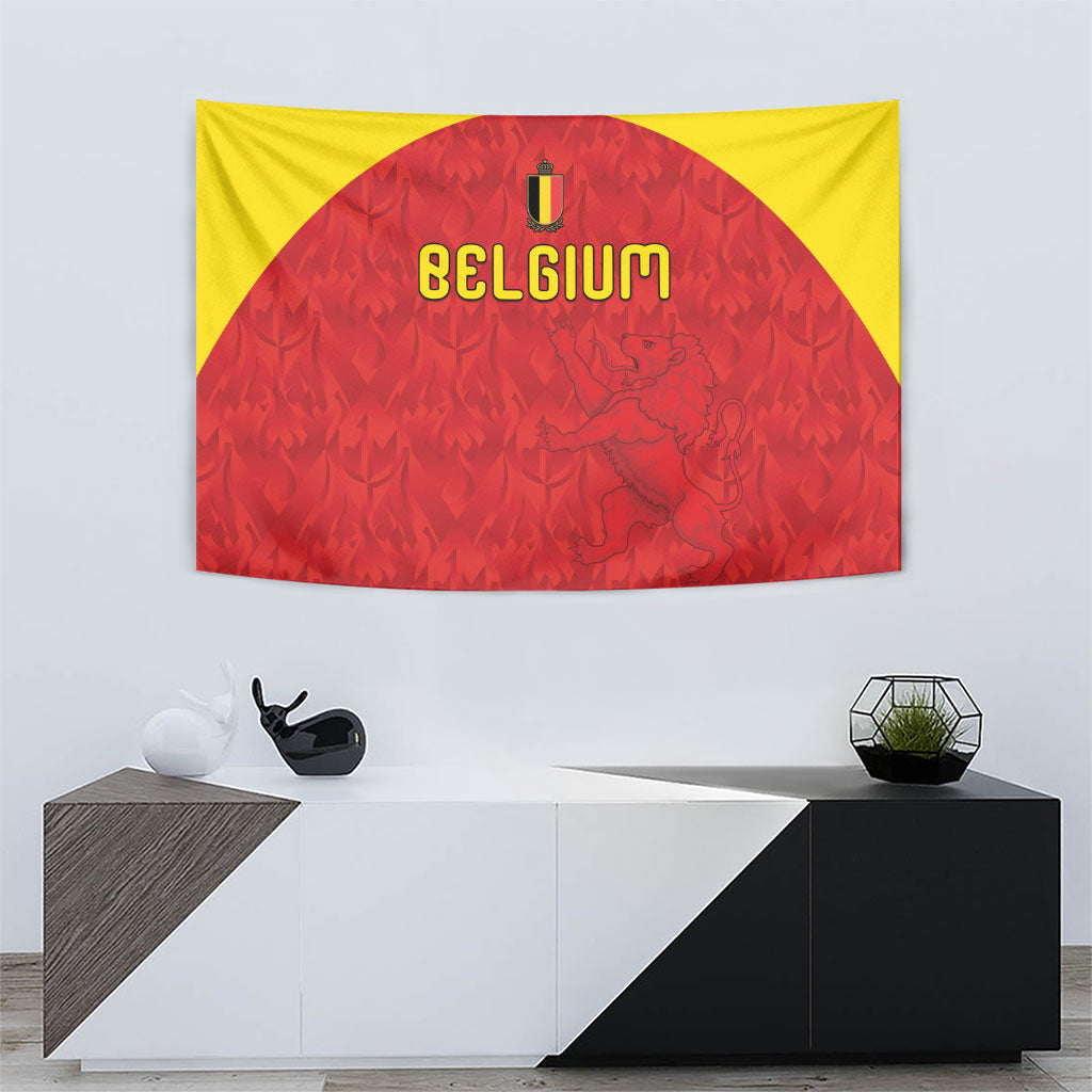 Belgium Football 2026 Tapestry Belgian Lion Sporty Style