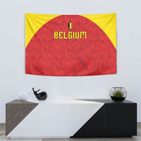 Belgium Football 2026 Tapestry Belgian Lion Sporty Style