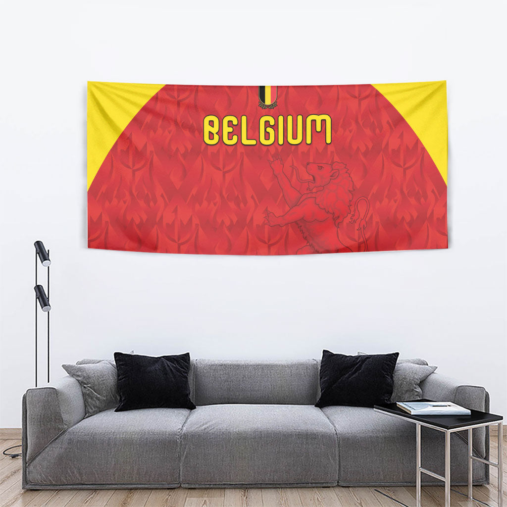 Belgium Football 2026 Tapestry Belgian Lion Sporty Style