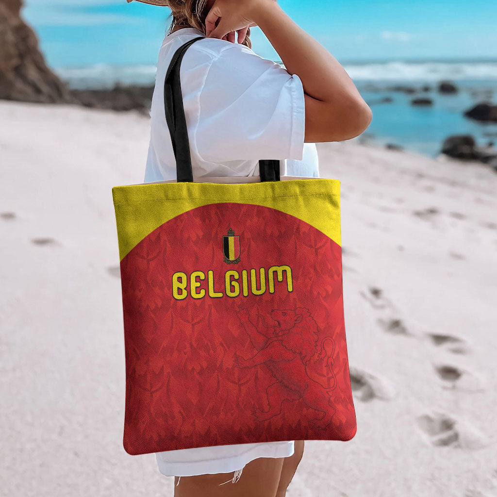 Belgium Football 2026 Tote Bag Belgian Lion Sporty Style