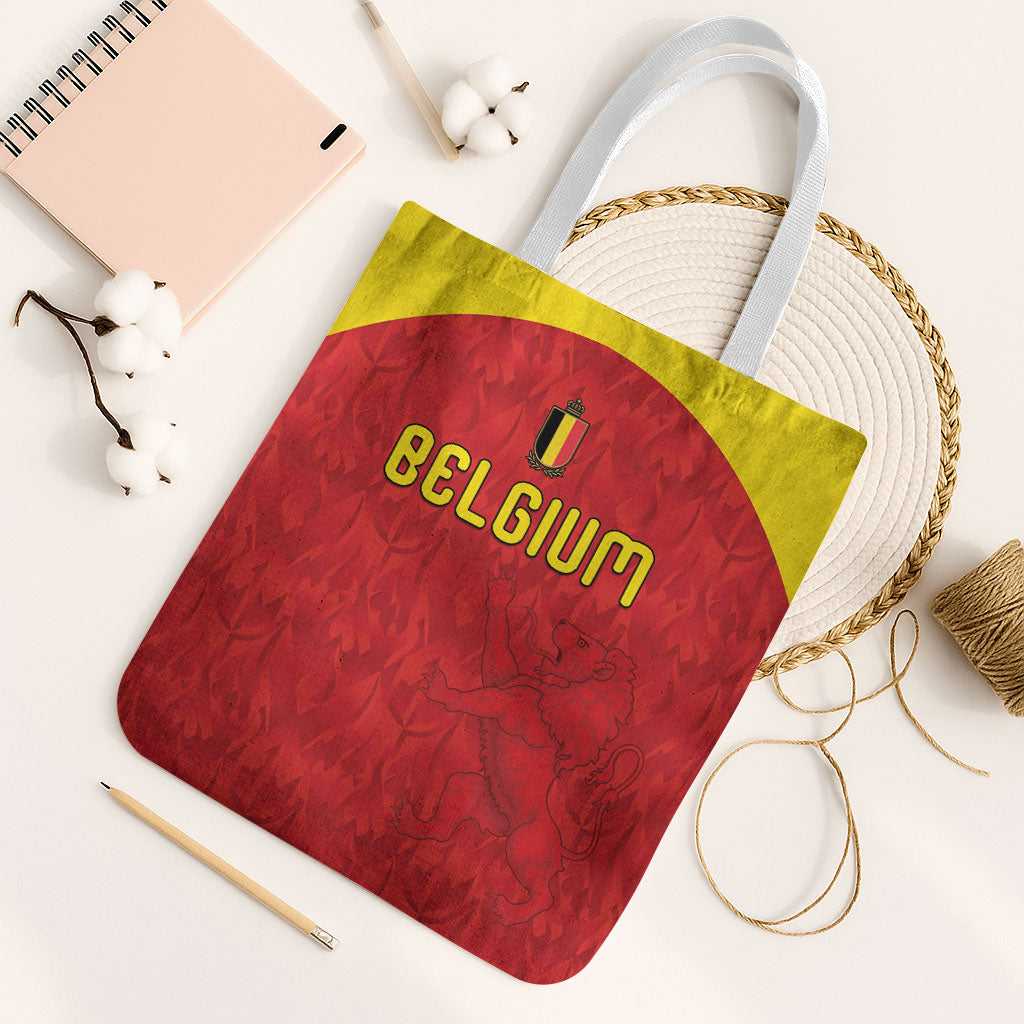 Belgium Football 2026 Tote Bag Belgian Lion Sporty Style