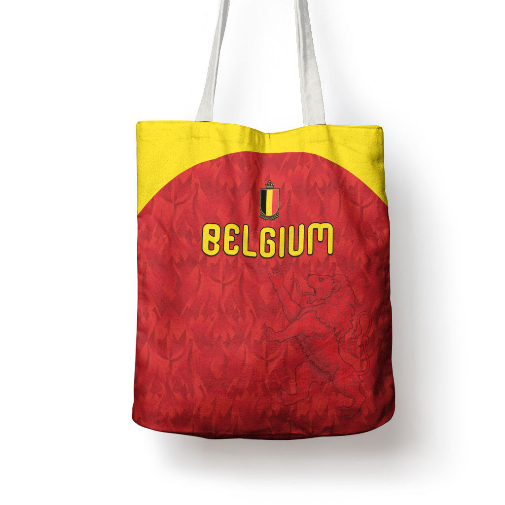 Belgium Football 2026 Tote Bag Belgian Lion Sporty Style
