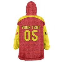 Custom Belgium Football 2026 Wearable Blanket Hoodie Belgian Lion Sporty Style