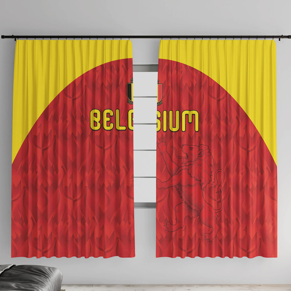 Belgium Football 2026 Window Curtain Belgian Lion Sporty Style
