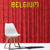 Belgium Football 2026 Window Curtain Belgian Lion Sporty Style