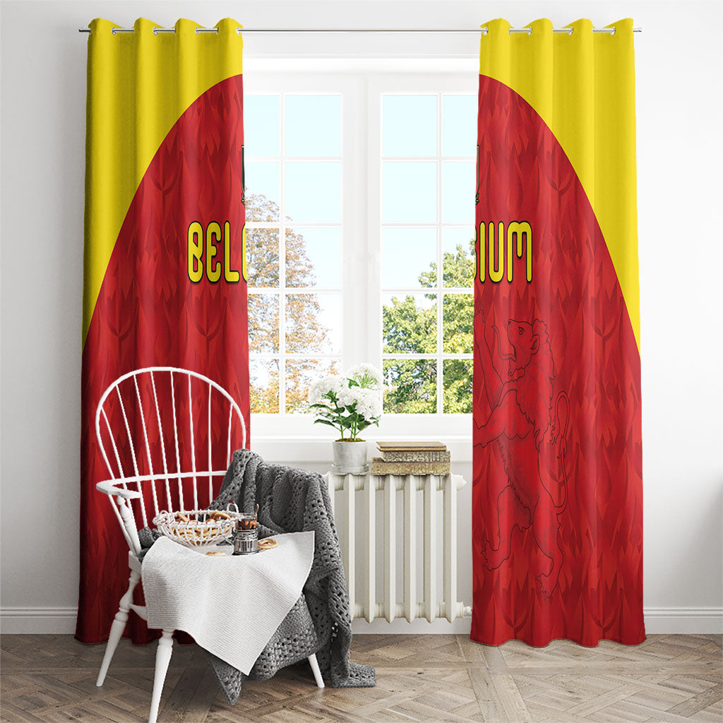 Belgium Football 2026 Window Curtain Belgian Lion Sporty Style