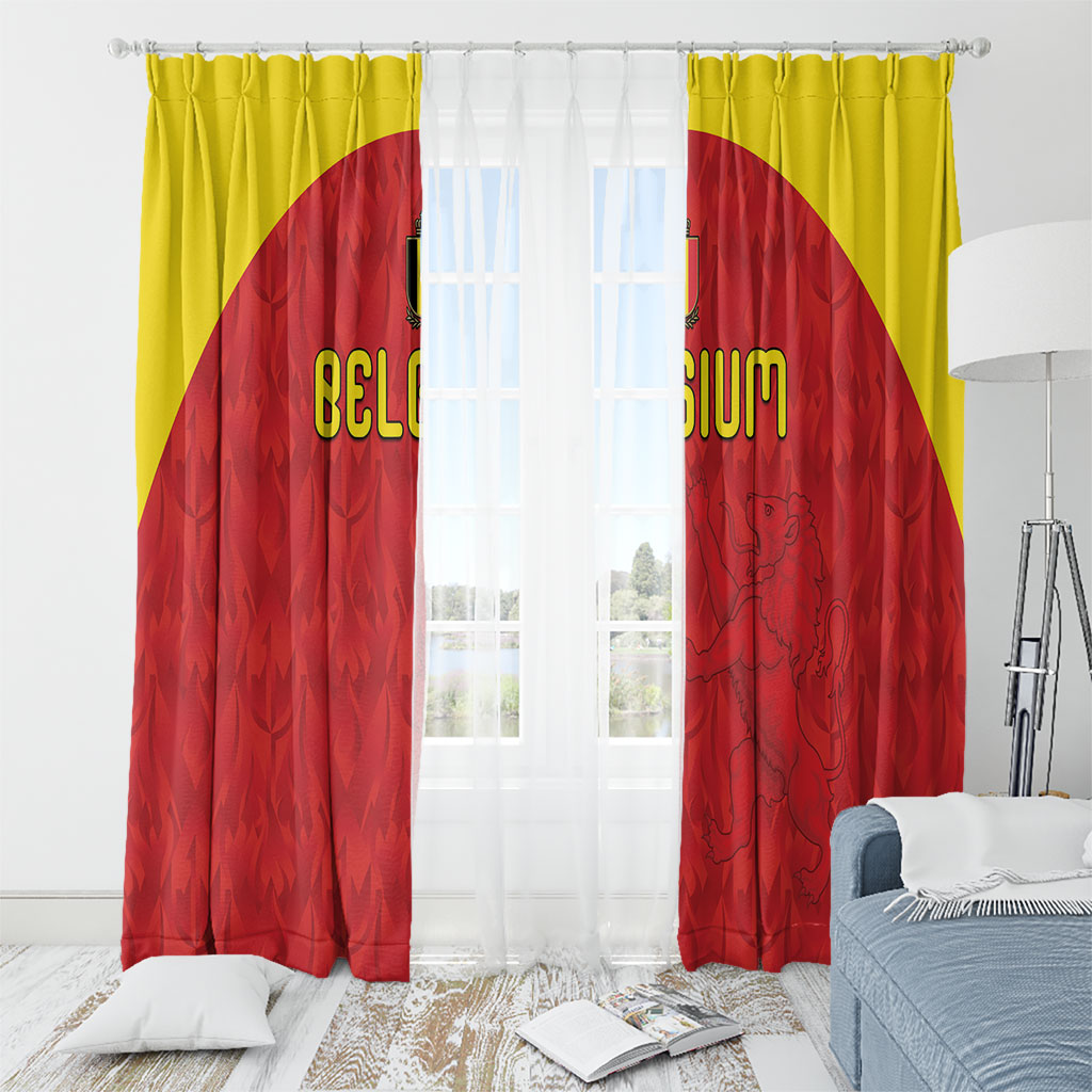 Belgium Football 2026 Window Curtain Belgian Lion Sporty Style