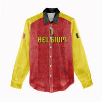 Custom Belgium Football 2026 Women Casual Shirt Belgian Lion Sporty Style