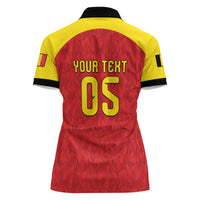 Custom Belgium Football 2026 Women Polo Shirt Belgian Lion Sporty Style