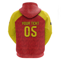 Custom Belgium Football 2026 Zip Hoodie Belgian Lion Sporty Style