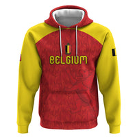 Custom Belgium Football 2026 Zip Hoodie Belgian Lion Sporty Style