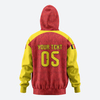 Custom Belgium Football 2026 Zip Hoodie Belgian Lion Sporty Style