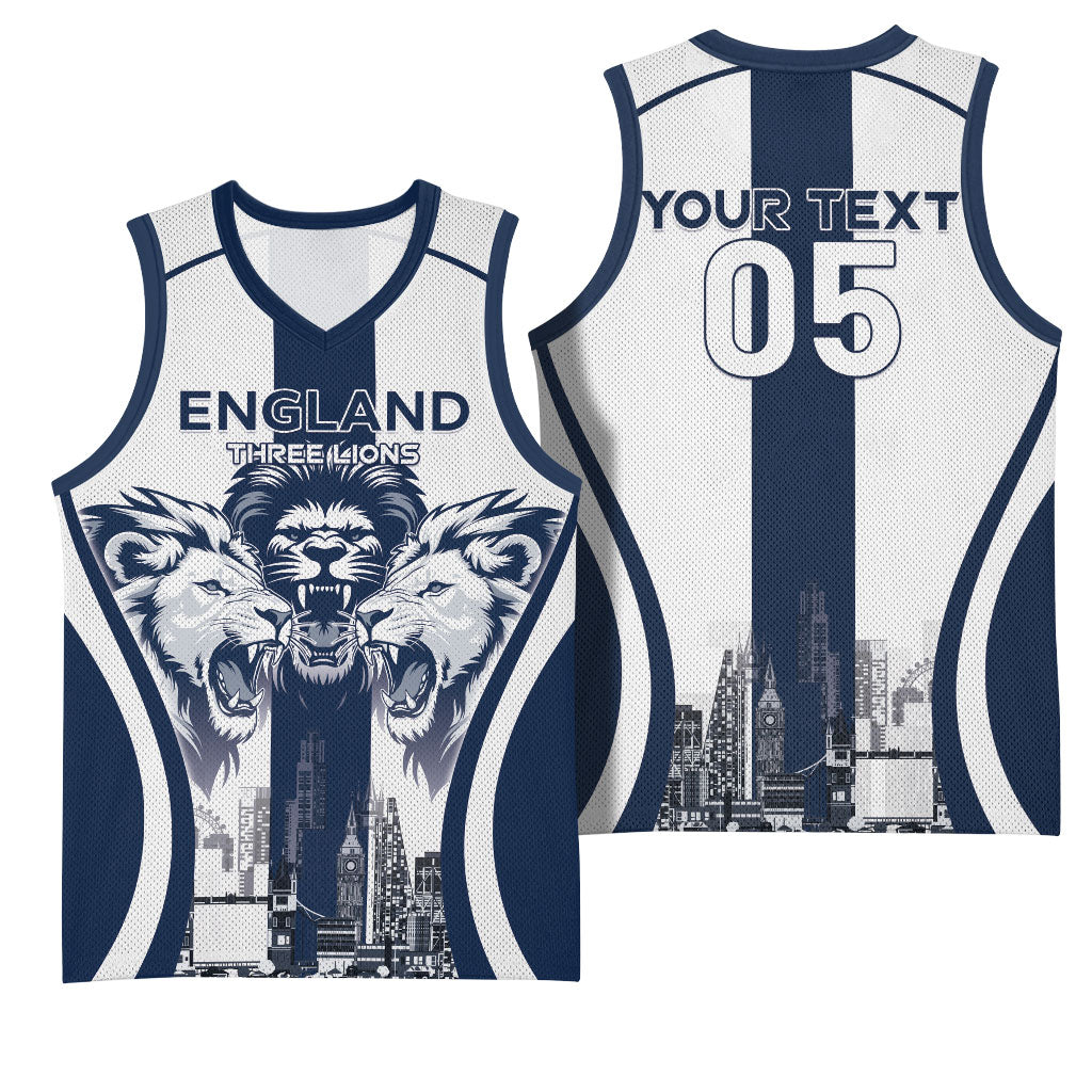 Custom England Football 2026 Basketball Jersey Three Lions Special Style