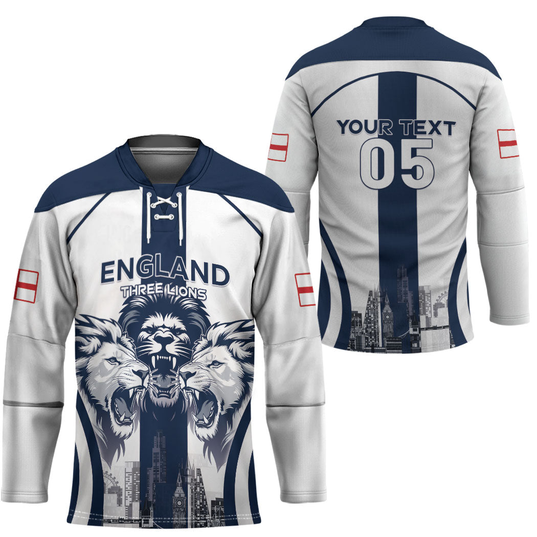 Custom England Football 2026 Hockey Jersey Three Lions Special Style