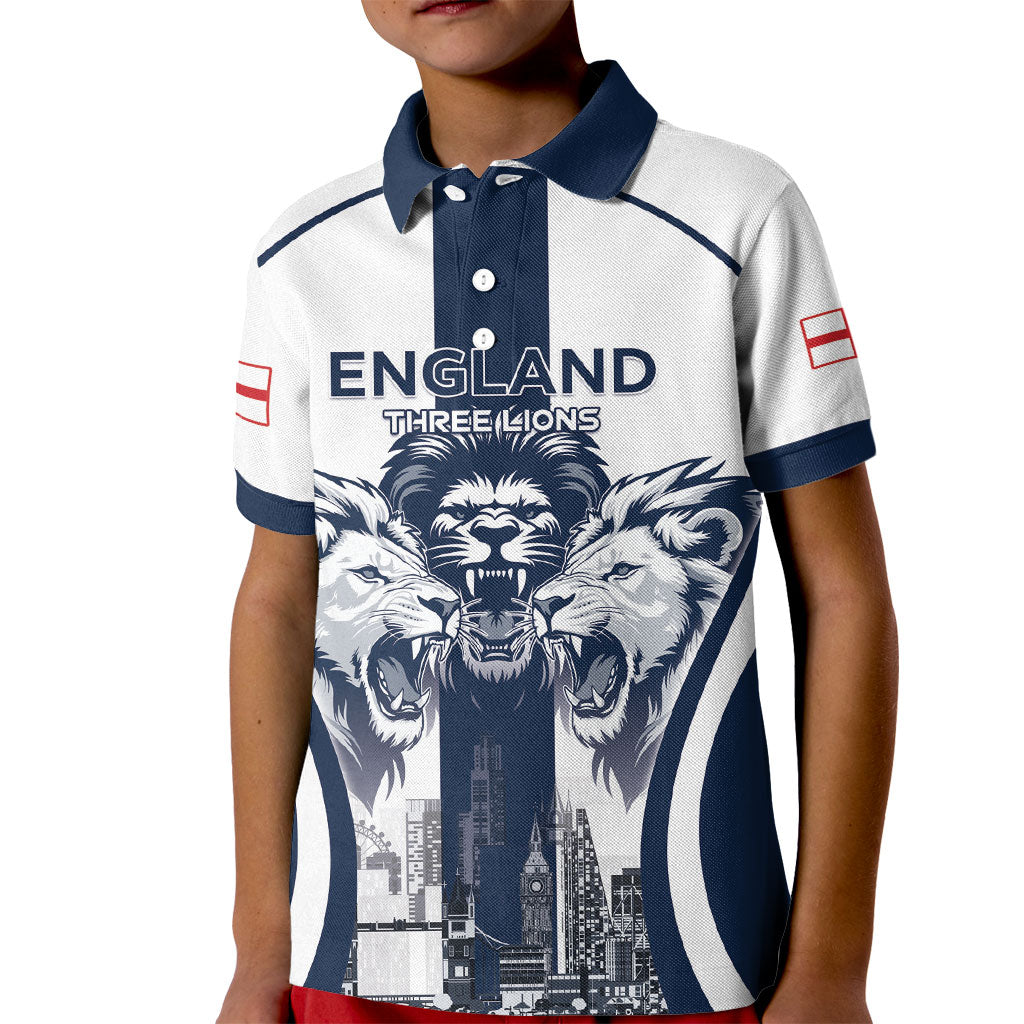 Custom England Football 2026 Kid Polo Shirt Three Lions Special Style
